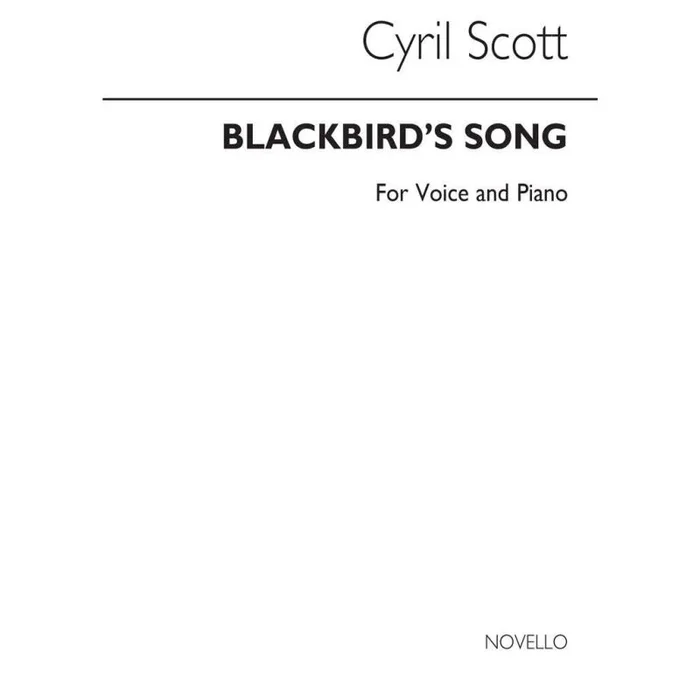 Scott, Cyril – Blackbird’s Song Op52 No.3-medium Voice/Piano