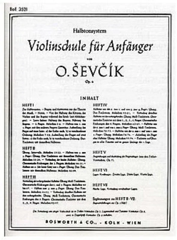 Ševčík: Violin Studies Op. 6 Part 3