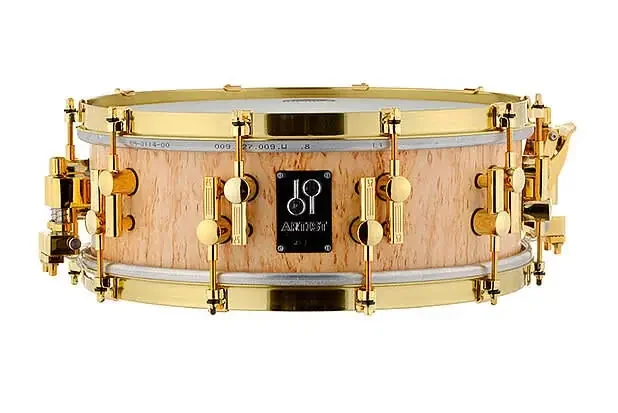 Sonor Artist Series 14″ x 5″ Maple Snare Drum, Scandinavian Birch Semi Gloss With Gold Hardware