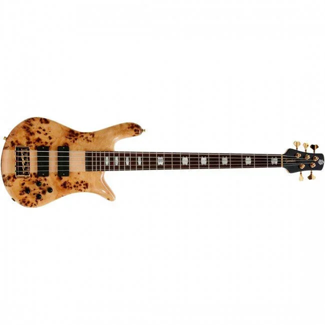 Spector Euro5 LX Bass Guitar 5-String Poplar Burl Gloss w/ EMGs – EURO5LXPOPB