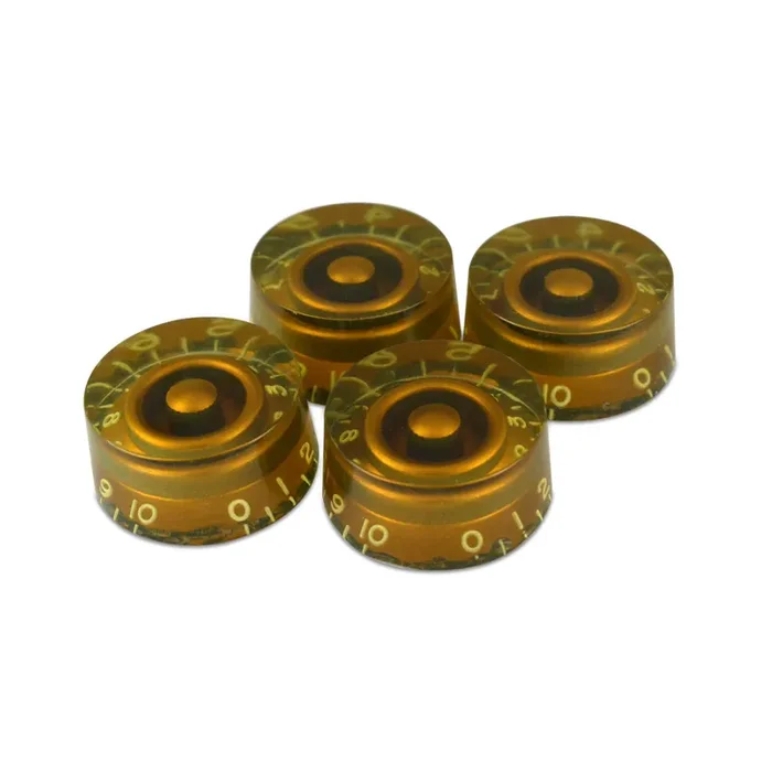 Speed Knob (Set of 4) Relic Gold, CAB Material, Embossed Off-White Numbers, USA fit and CTS pots