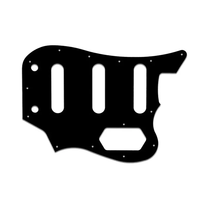 Squier By Fender Vintage Modified Bass Vi – Thin Shiny Black .060″ / 1.52mm Thickness, No Bevelled Edge