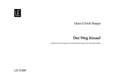 Staeps Der Weg hinauf (Methodological exercises) for Descant Recorder