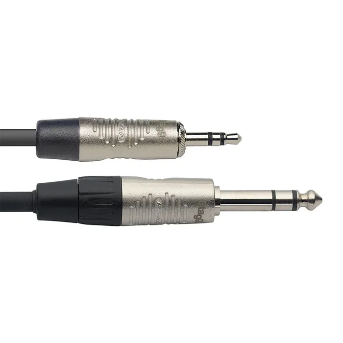 Stagg stereo mini jack to large jack cable – 3m