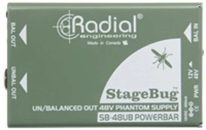 Stereo In-Line 48V Phantom Power Supply with Instrument Output