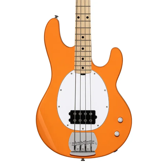 Sterling by Music Man Intro Series Stingray RAY2 Maple Neck – Sunrise Orange