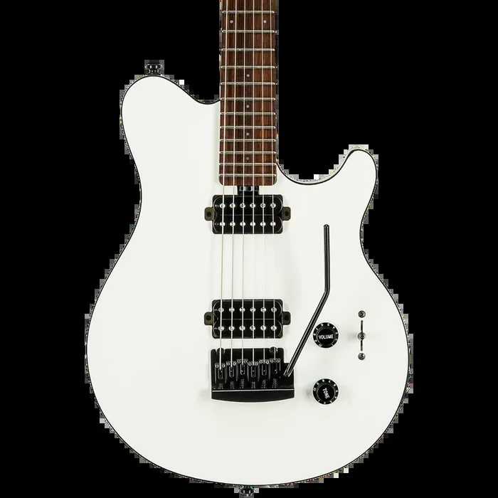 Sterling by Music Man Sub Axis – White w/ Black Binding