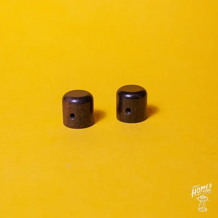StewMac Ebony Dome Knob pair for 6mm pot shafts