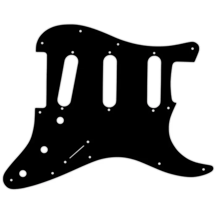 Strat – Thin Shiny Black .060″ / 1.52mm Thickness, No Bevelled Edge