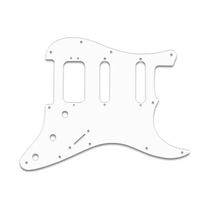 Strat American Deluxe – Thin Shiny White .060″ / 1.52mm Thickness, No Bevelled Edge