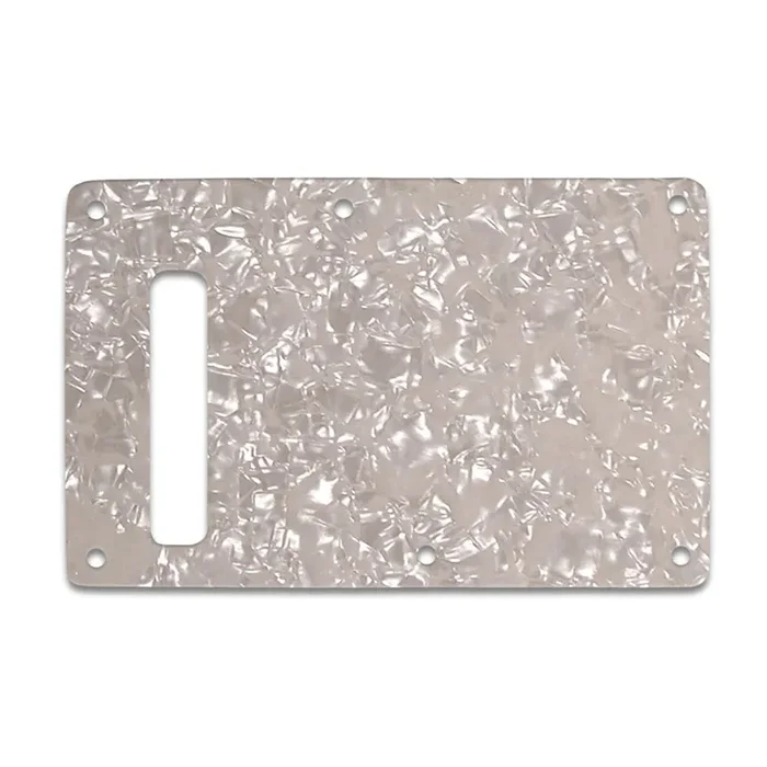 Strat Backplate – Aged Pearl White/Black/White 3 ply Lamination