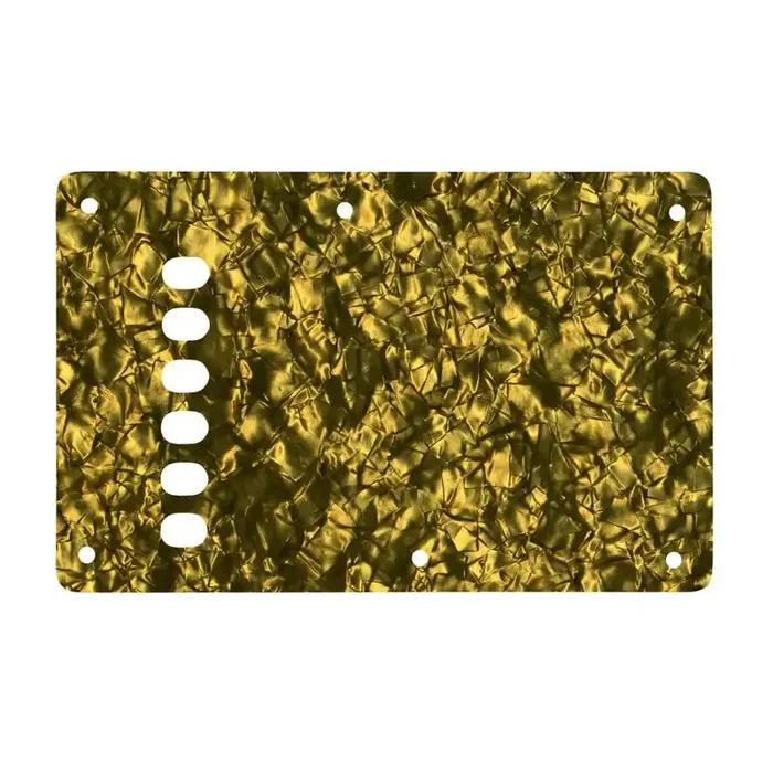 Strat Backplate Vintage – Gold Pearl Black/White/Black 4 ply Lamination
