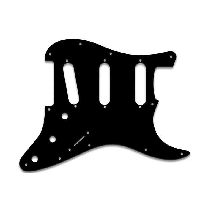 Strat Voodoo – Solid Shiny Black .090″ / 2.29mm thick, with bevelled edge