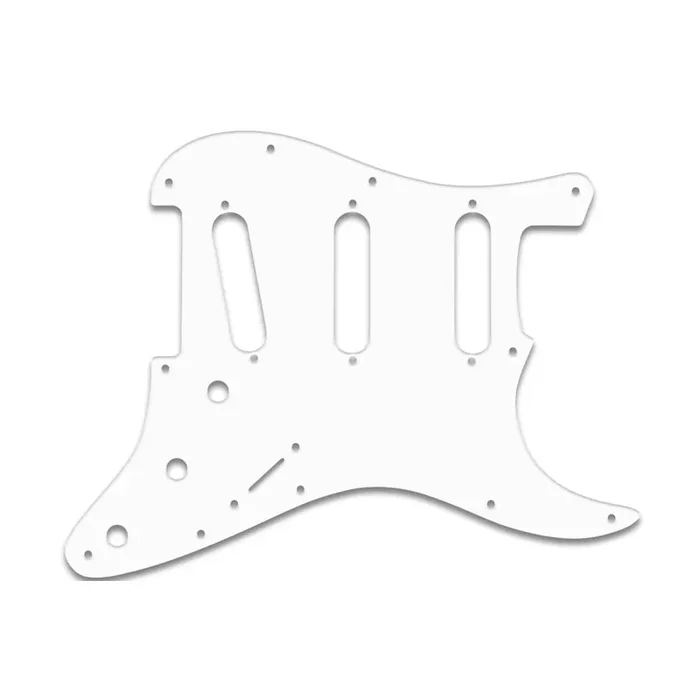 Strat Voodoo – Solid Shiny White .090″ / 2.29mm thick, with bevelled edge