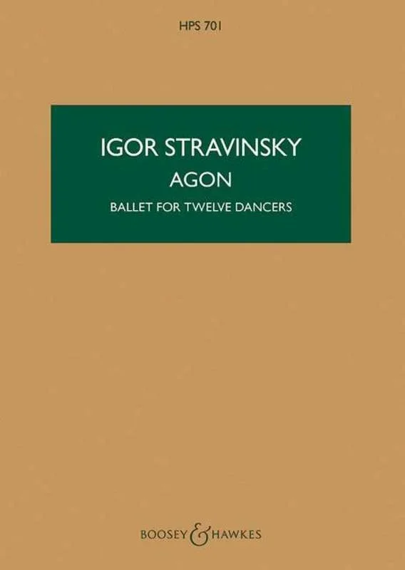 Stravinsky – Agon Study Score Book