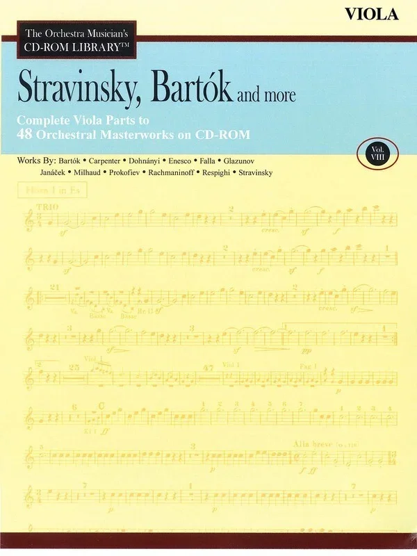 Stravinsky Bartok and More V8 CD Rom Lib Viola (CD-Rom Only)