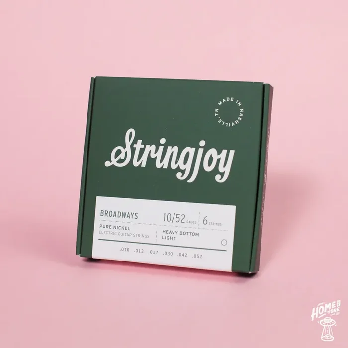 Stringjoy – Broadway – Pure Nickel Electric Guitar Strings – Heavy Bottom Light 10-52