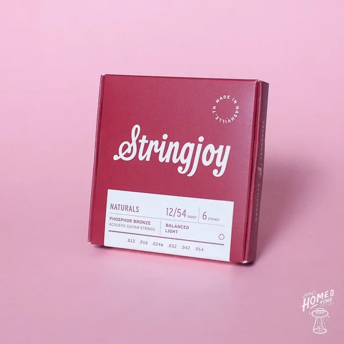 Stringjoy – Naturals – Phosphor Bronze Acoustic Guitar Strings – Balanced Light 12-54 gauge