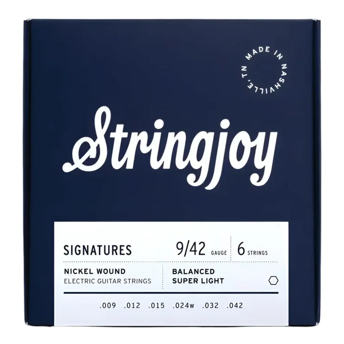 Stringjoy SJ-OR0942 Orbiters Balanced Super Light Gauge (9-42) Coated Nickel Wound Electric Guitar Strings