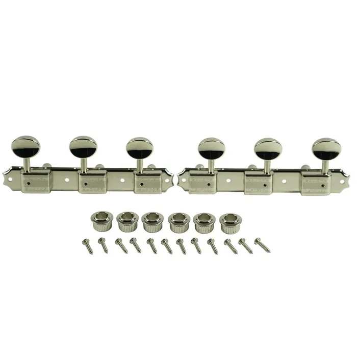Supreme 3 Per Side Tuning Machines 18 1 Gear Ratio Oval Metal Buttons