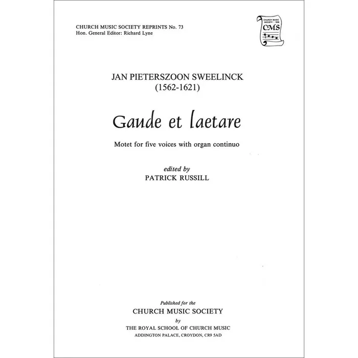 Sweelinck, Jan Pieterszoon – Gaude et laetare