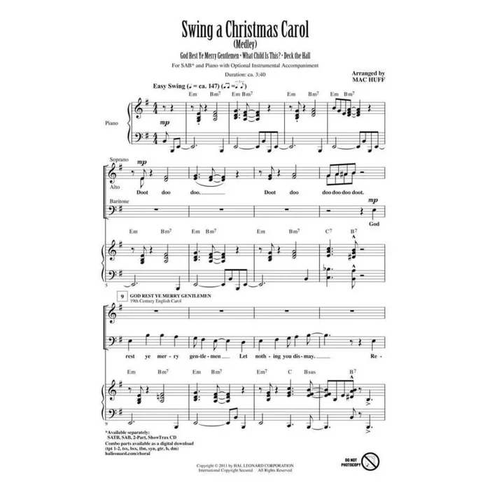 Swing A Christmas Carol (Medley)