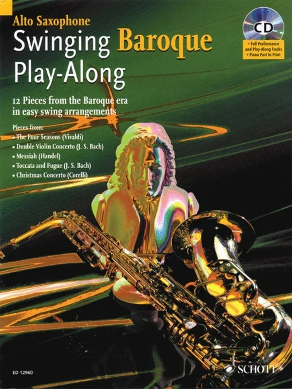 Swinging Baroque Play Along Alto Sax Book/CD Book