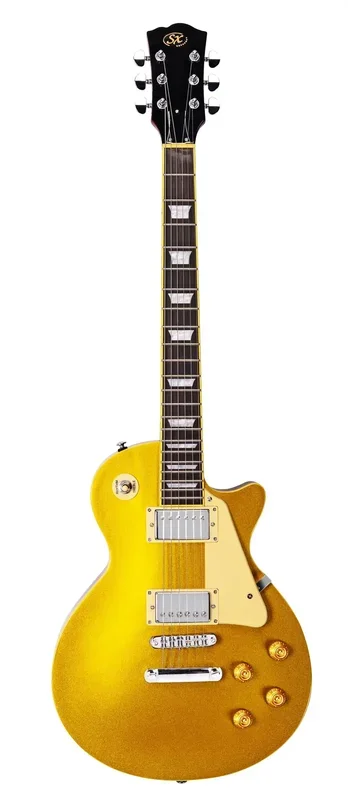 SX LP SET NECK Electric Guitar – Gold Top, Solid Mahogany Body, Arched Maple Top