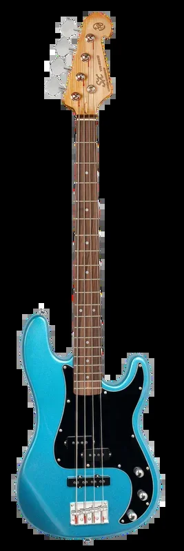 SX P & J Vintage Style Electric Bass Guitar – Lake Placid Blue