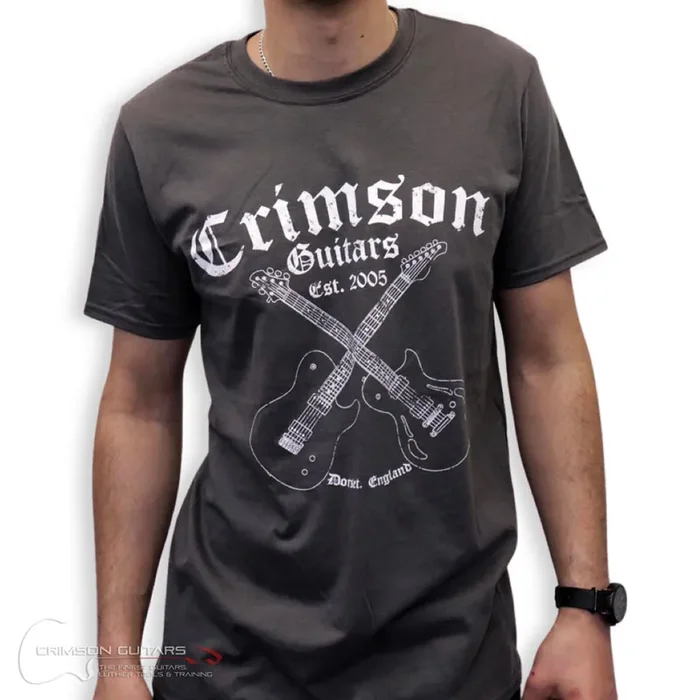 T-Shirt – Distressed Crimson Crest