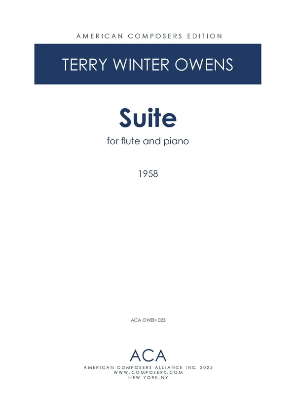 T.W. Owens: Suite for Flute and Piano