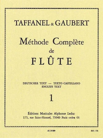 Taffanel/Gaubert: Complete Flute Method – Book 1