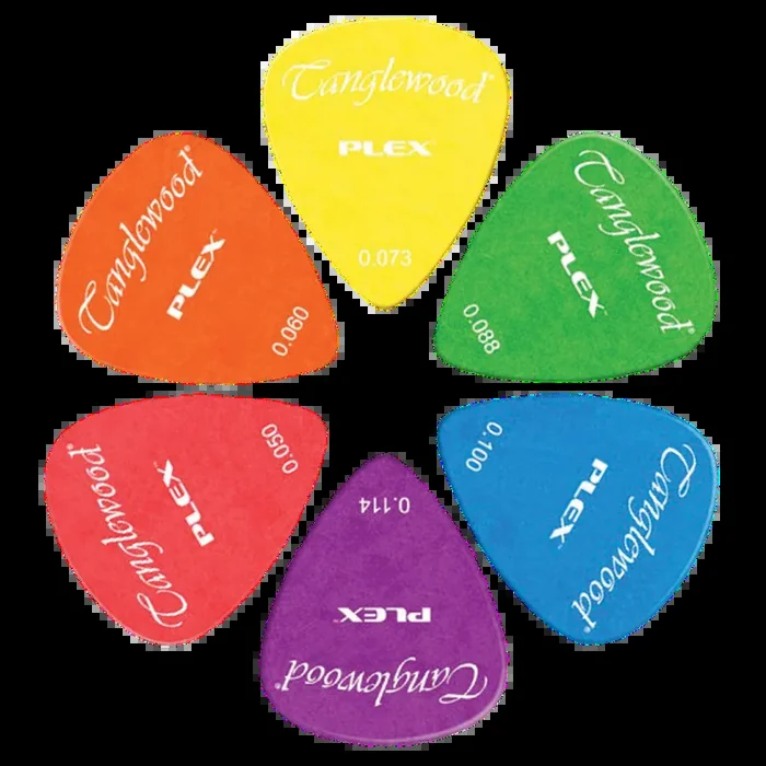 Tanglewood TWPPD Plex Picks Pack of 96 Assorted in Display Box