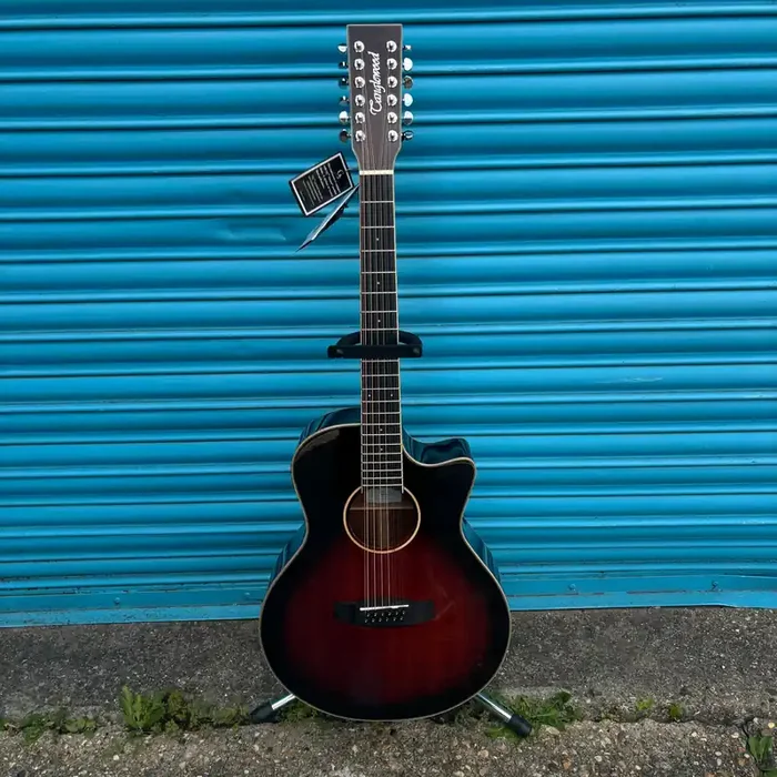 Tanglewood Winterleaf 12 String Venetian Cutaway Electro-Acoustic Guitar Autumn Vintage Burst Gloss