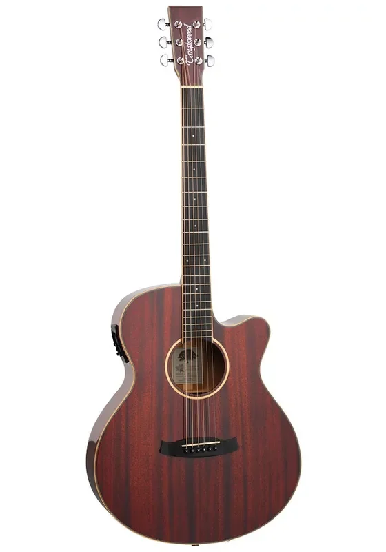 Tanglewood Winterleaf TW4CE-R Solid Top Super Folk Electric Acoustic Guitar – Red Gloss
