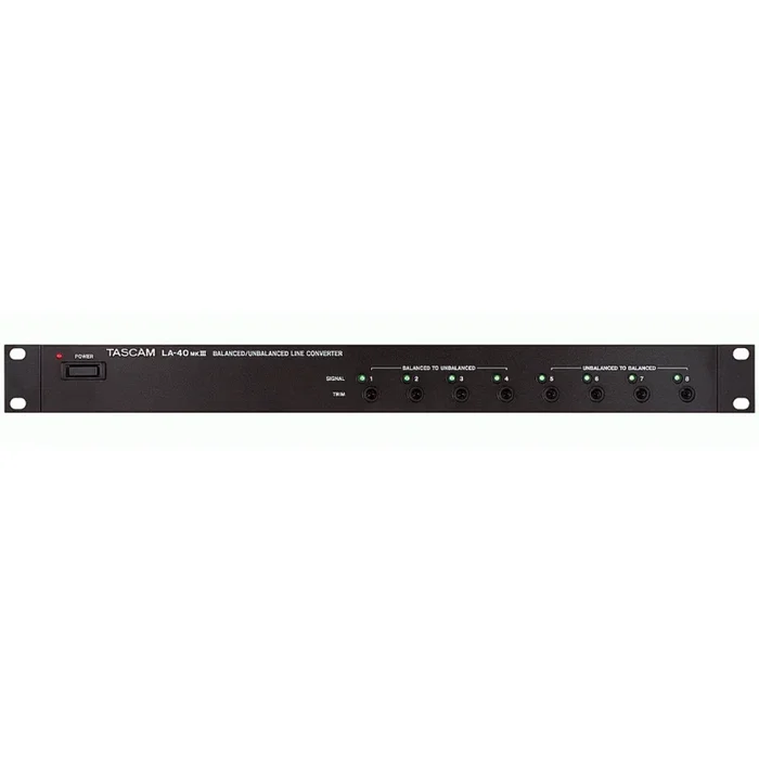 Tascam LA-40 MKIII 4-Channel Impedance Converter with RCA and XLR Inputs/Outputs