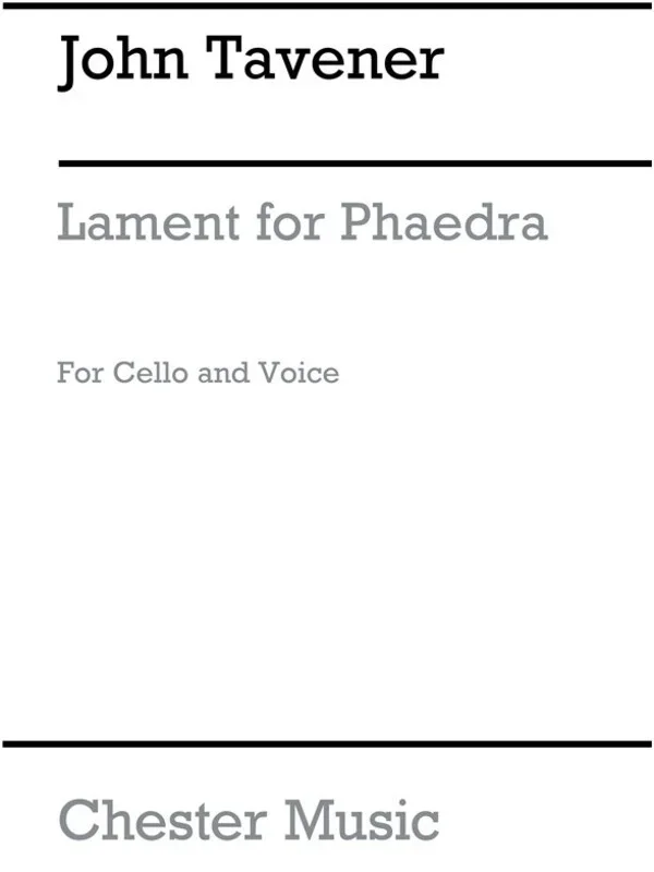 Tavener Lament For Phaedra Cel/Vce(Arc)