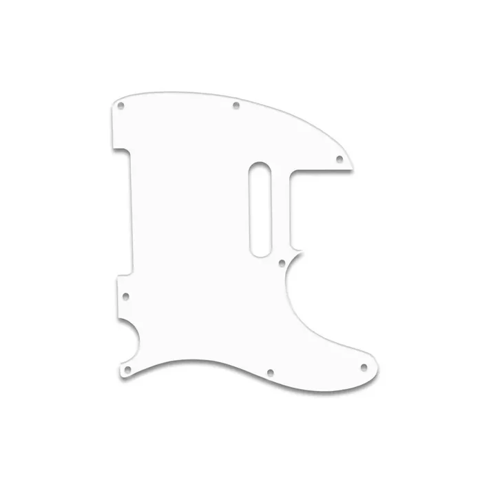Tele – Solid Shiny White .090″ / 2.29mm thick, with bevelled edge