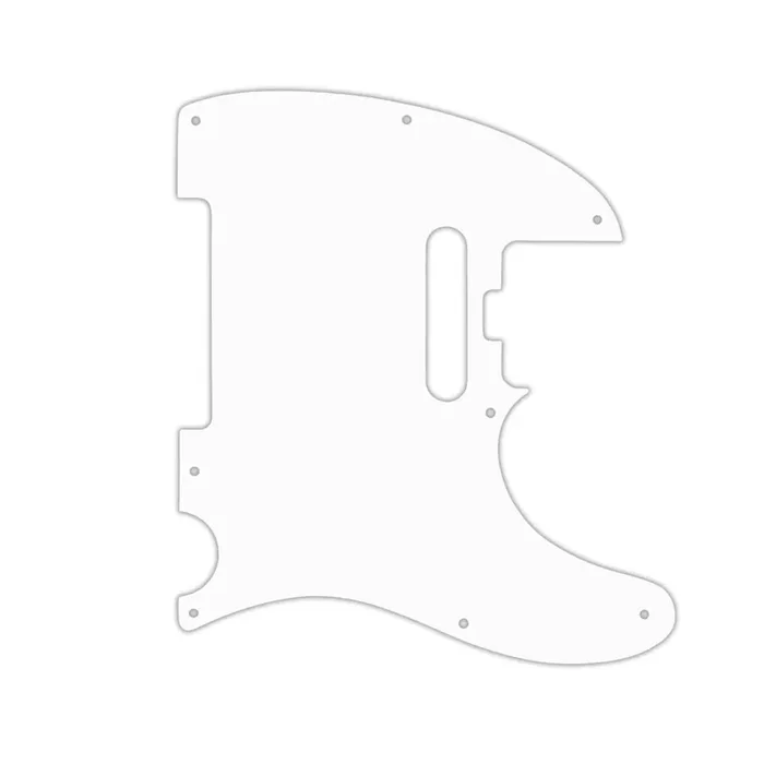 Tele American Elite – Solid Shiny White .090″ / 2.29mm thick, with bevelled edge