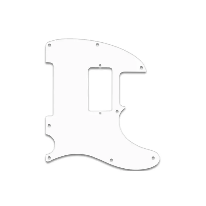 Tele Humbucker – Thin Shiny White .060″ / 1.52mm Thickness, No Bevelled Edge