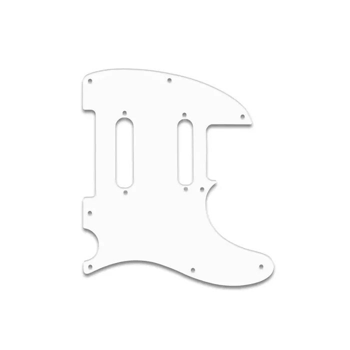 Tele Nashville – Thin Shiny White .060″ / 1.52mm Thickness, No Bevelled Edge