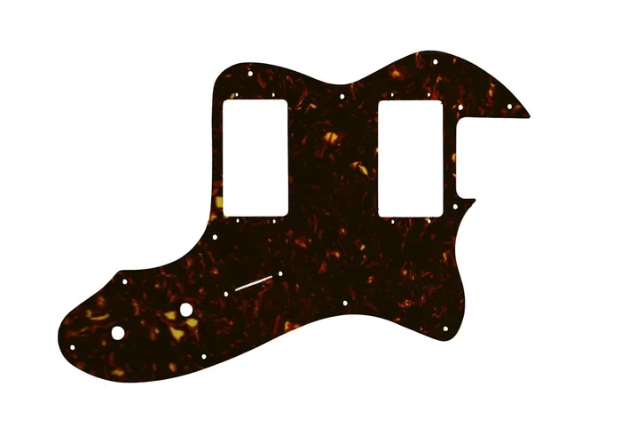 Tele Thinline 1999-Present Made In Mexico Or 2012-2013 American Vintage ‘72 Telecaster Thinline – Dark Brown Celluloid Tortoiseshell W/B/W Lamination Fender Wide Range Humbuckers