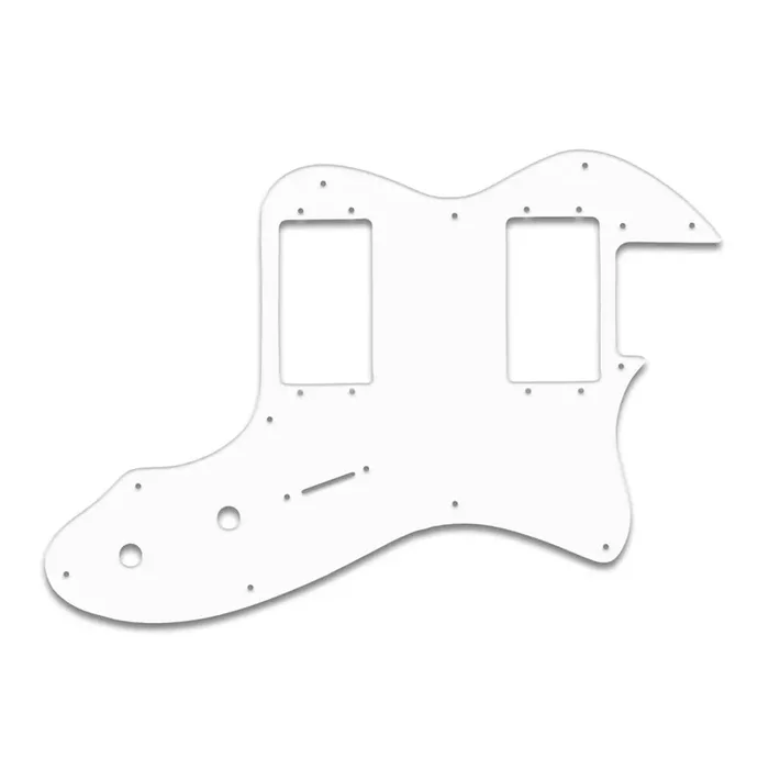 Tele Thinline – Thin Shiny White .060″ / 1.52mm Thickness, No Bevelled Edge Fender Wide Range Humbuckers