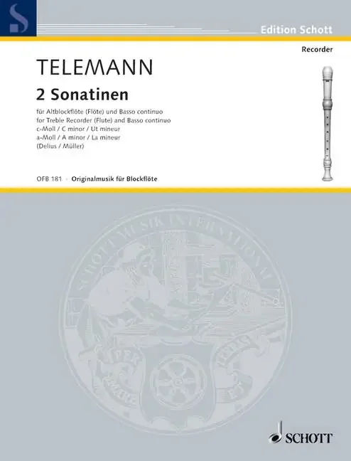 Telemann 2 Sonatinas for Alto Recorder and Basso Continuo