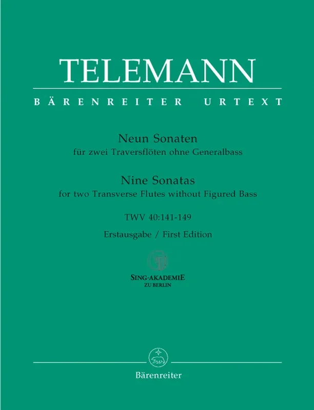 Telemann: 9 Sonatas for Two Flutes, TWV 40:141-149