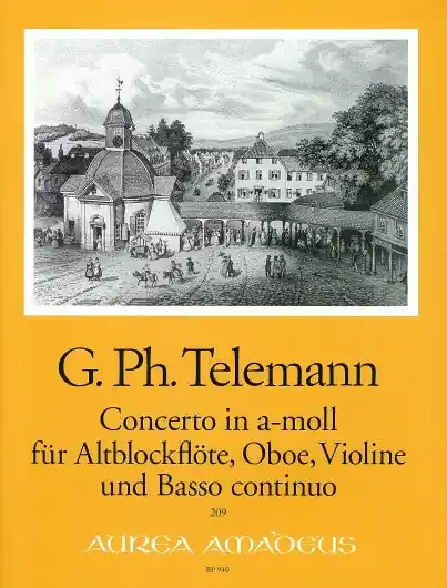 Telemann Concerto in A Minor for Treble Recorder, Oboe, Violin and Basso Continuo