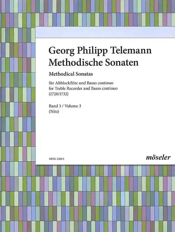 Telemann Methodical Sonatas for Treble Recorder and Basso Continuo, Vol. 3