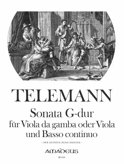 Telemann Sonata in G Major for Viola da Gamba or Viola and Basso Continuo