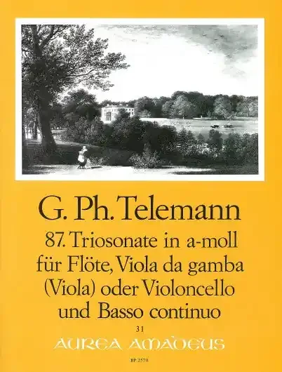 Telemann Trio Sonata No. 87 in A Minor for Flute, Viola da Gamba and Basso Continuo