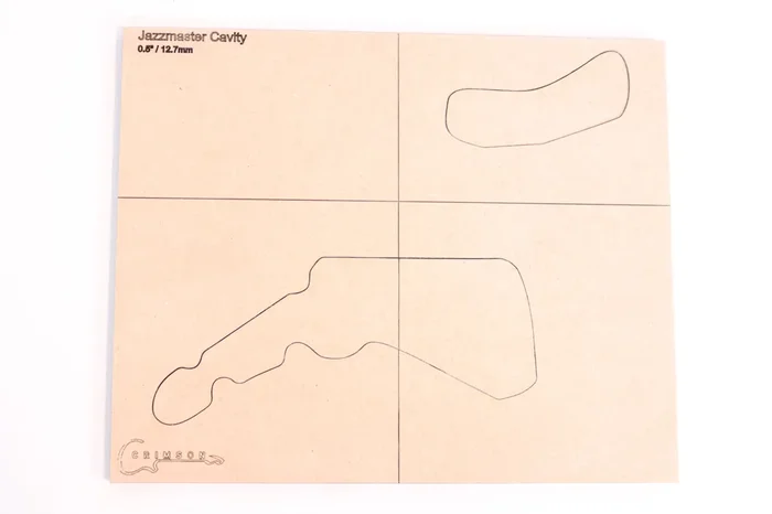 Template – Jazzmaster Type Cavity 0.5″ / 12.7mm